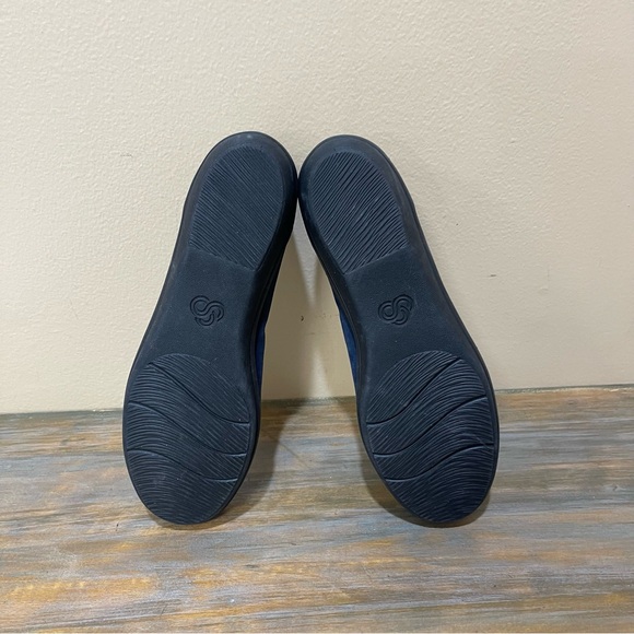Clarks Cloudsteppers Ayla Low Ballet Flats Navy Blue Textile Comfort Womens 7 - Picture 6 of 8